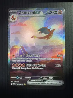 Pokemon Charizard ex SIR 199/165 Scarlet & Violet 151 Special Illustration Rare - Image 1