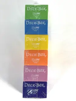 Ultra Pro Set Of 6 Multi Color Deck Boxes Magic Pokemon YuGiOh Card Storage Box - Image 1