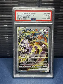 PSA 10 MEWTWO VSTAR GG44 CROWN ZENITH SWORD & SHIELD POKEMON GEM MINT - Image 1
