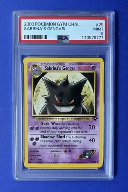 2000 Pokemon Gym Challenge Sabrina’s Gengar #29 PSA 9 MINT - Image 1