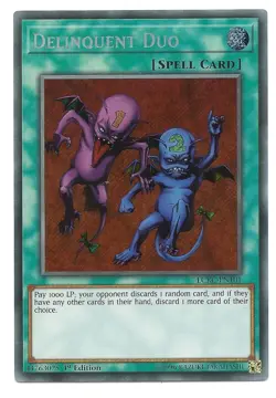 Delinquent Duo LCKC-EN101 Secret Rare 1st Edition NM Yugioh - Image 1