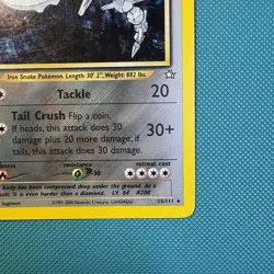 Pokemon Vintage Steelix Neo Genesis Holo Rare Unlimited 15/111 WotC 2000 Swirl - Image 4