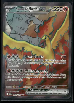 ✰ TEAM ROCKET'S MOLTRES EX 208/182 ULTRA RARE DESTINED RIVALS POKEMON ✰ NM/M - Image 2