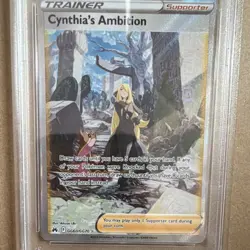 Pokemon Cynthia's Ambition GG60 Crown Zenith Ultra Rare Holo PSA 9 - Image 2