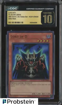 2024 Yu-Gi-Oh! 25th Anniversary Kaiba #KC01-EN030 Lord of D. CGC 10 PRISTINE - Image 1