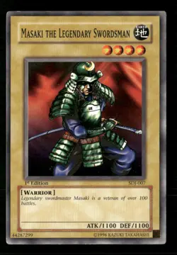 Masaki the Legendary Swordsman #SDJ-007 Yugioh 1st Edition - Image 1