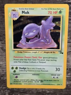 Muk 13/62 Holo Fossil - Pokemon Card - - Image 1