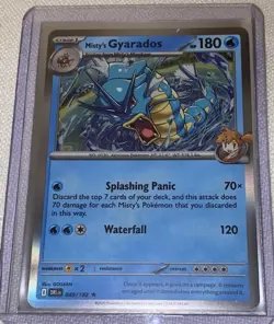 Pokemon Misty's Gyarados 049/182 Prerelease Holo Rare Stage 1 HP 180 Card - Image 1