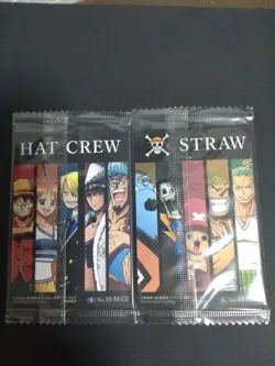One Piece Wafer Card SEC Straw Hat Crew 2 Types Set Unopened - Image 4