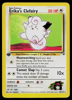 Pokemon Card - Erika's Clefairy Gym Heroes 25/132 Rare 1st Edition - Image 1