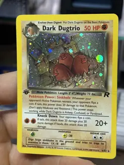 1st Edition Dark Dugtrio 6/82 Team Rocket 2000 Holo Rare WOTC Pokemon Card TCG - Image 4