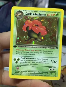 1st Edition Dark Vileplume 13/82 Team Rocket 2000 Holo Rare WOTC Pokemon Card - Image 3