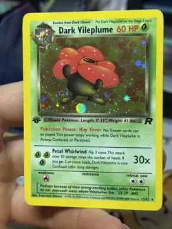 1st Edition Dark Vileplume 13/82 Team Rocket 2000 Holo Rare WOTC Pokemon Card - Image 4