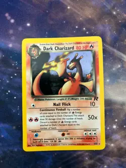 Dark Charizard 4/82 Team Rocket 2000 Holo Rare WOTC Pokemon Card TCG MP - Image 1