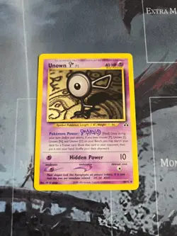 Unown [F] 48/75 Neo Discovery Regular Pokemon Card Vintage LP - Image 1