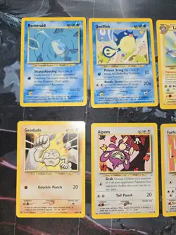 Neo Revelation 7-Card Lot Zubat, Lanturn, Aipom, Geodude, Pokemon Vintage - Image 3