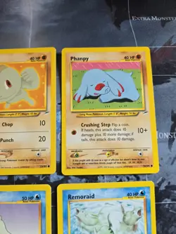 Machop, Phanpy, Seel, Remoraid Neo Destiny Card Lot Pokemon Vintage Regular LP - Image 2