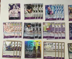 One Piece TCG OP15 Adventure on Kami’s Island Enel Leader Purple Card Lot x60 - Image 2