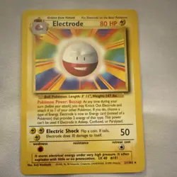 Pokemon Electrode 21/102 Rare Base Set 1999 WOTC Stage 1 80 HP Regular Card - Image 1