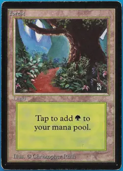 Forest (B Path) Beta PLD Basic Land MAGIC GATHERING CARD (ID# 497399) ABUGames - Image 1