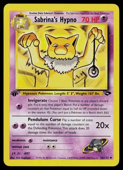 Pokemon Card - Sabrina's Hypno Gym Challenge 56/132 Uncommon 1st Edition - Image 1
