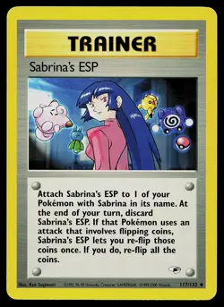 Pokemon Card - Sabrina's ESP Gym Heroes 117/132 Uncommon - Image 1