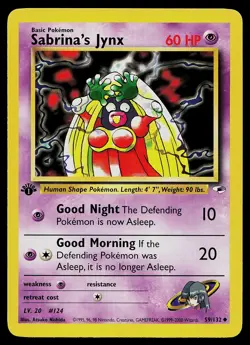 Pokemon Card - Sabrina's Jynx Gym Heroes 59/132 Uncommon 1st Edition - Image 1