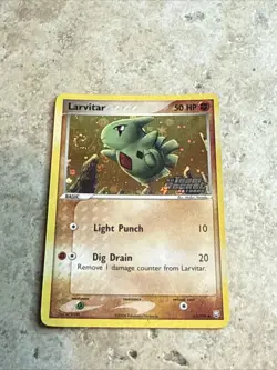 Larvitar 63/109 Team Rocket Returns STAMPED Reverse Holo Pokemon Card 2004 SWIRL - Image 1