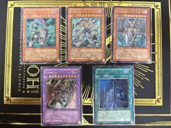 Yugioh TCG Japanese D-HERO Dogma Guy Double Guy Ultimate Rare 5 Cards Set EX/LP - Image 1