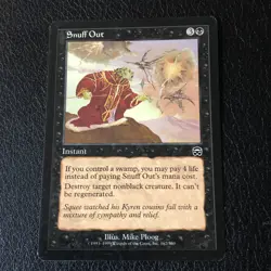 Snuff Out x1 Mercadian Masques Ex Condition See Pics - Image 1