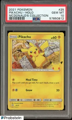 2021 Pokemon McDonald's Collection #25 Pikachu Holo PSA 10 GEM MINT - Image 1