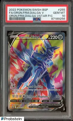 2022 Pokemon SWSH BSP Orgn.FRM Dialga V #255 FA/ORGN FRM Dialga V PSA 10 - Image 1