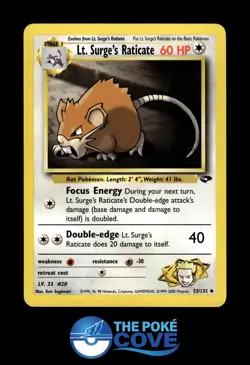 Lt. Surge's Raticate 53/132 | Gym Challenge Unlimited | Pokemon Uncommon | LP - Image 1