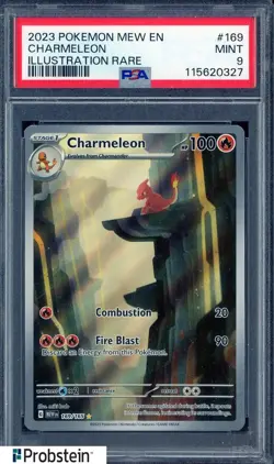 2023 Pokemon 151 Charmeleon 169/165 PSA 9 Mint Illustration Rare - Image 1