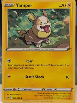 POKEMON TCG - Yamper - 073/202 Sword & Shield Base Set - Regular - 2020 - LP - Image 1