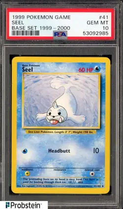 1999 Pokemon Base Set 1999-2000 #41 Seel PSA 10 GEM MINT - Image 1