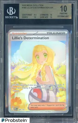 2025 Pokemon Mega Evolution #184 Lillie's Determination SIR BGS 10 PRISTINE - Image 1