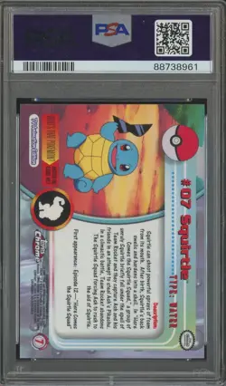 2000 Topps Chrome Pokemon TV Animation #7 Squirtle PSA 5 EX - Image 2