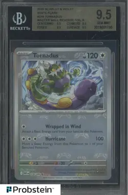 2025 Pokemon WHT EN Master Ball Reverse Foil #078 Tornadus BGS 9.5 GEM MINT - Image 1