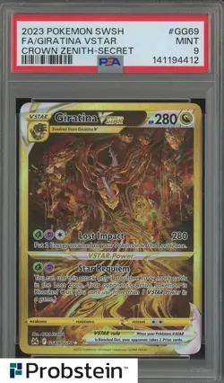 2023 Pokemon SWSH Crown Zenith Secret #GG69 FA Giratina VSTAR PSA 9 MINT - Image 1