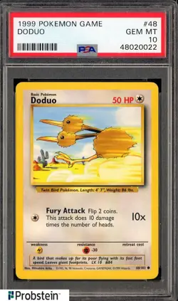 1999 Pokemon Game #48 Doduo PSA 10 GEM MINT - Image 1
