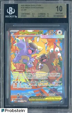 2025 Pokemon Mega Evolution #182 Mega KAngaskhan SIR BGS 10 PRISTINE - Image 1