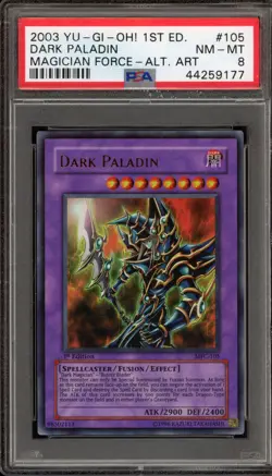 Yu-Gi-Oh! Dark Paladin Magician's Force 1st Ed ASIAN MFC-105 CORRECTED ART PSA 8 - Image 1