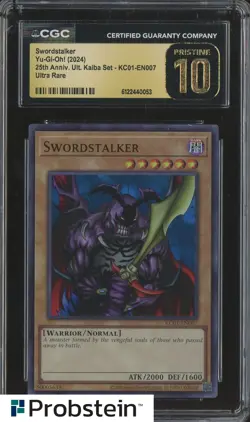 2024 Yu-Gi-Oh! 25th Anniversary Kaiba #KC01-EN007 Swordstalker CGC 10 PRISTINE - Image 1