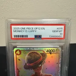 Monkey D. Luffy OP12-015 Legacy of the Master Foil PSA 10 - One Piece - Image 5