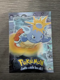 1999 Pokemon Topps #08 Stage 2 E8 of 12 Wartortle Card Blue Logo Pokemon Lp - Image 1