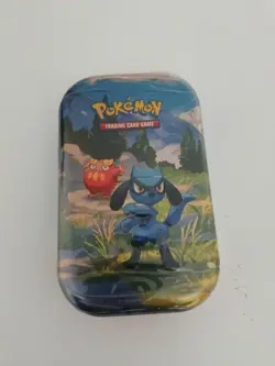 Pokemon TCG Tin Riolu & Darumaka Multicolor Trading Card Game Collectible - Image 1