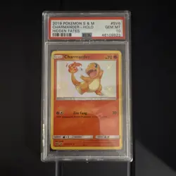 Pokemon Charmander SV6/SV94 Hidden Fates Shiny Holo Rare Basic 70HP English Card - Image 1