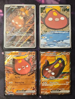 Stunfisk 4 Card Lot ex 252/217 IR + EX 114/217 + 2 Holos Pokemon TCG NM+ - Image 1