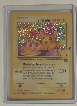 Pokemon Pikachu TCG Birthday Celebrations 25th Anniversary Collection Card 24 - Image 1